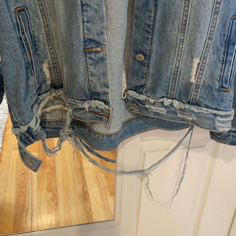 Destroyed Denim Over Sized Jacket - image 3